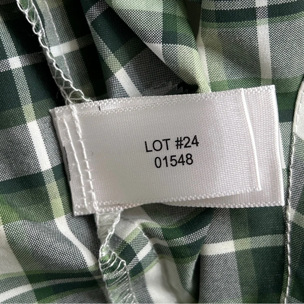 Coolibar men’s long sleeve green check plaid button down size L - Picture 7 of 9